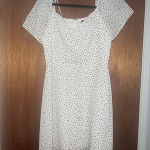 Cute cream and tan sweetheart dress